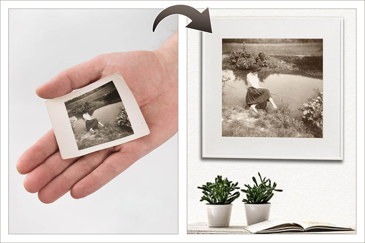 Neue Kunstwerke aus antiken Fotos