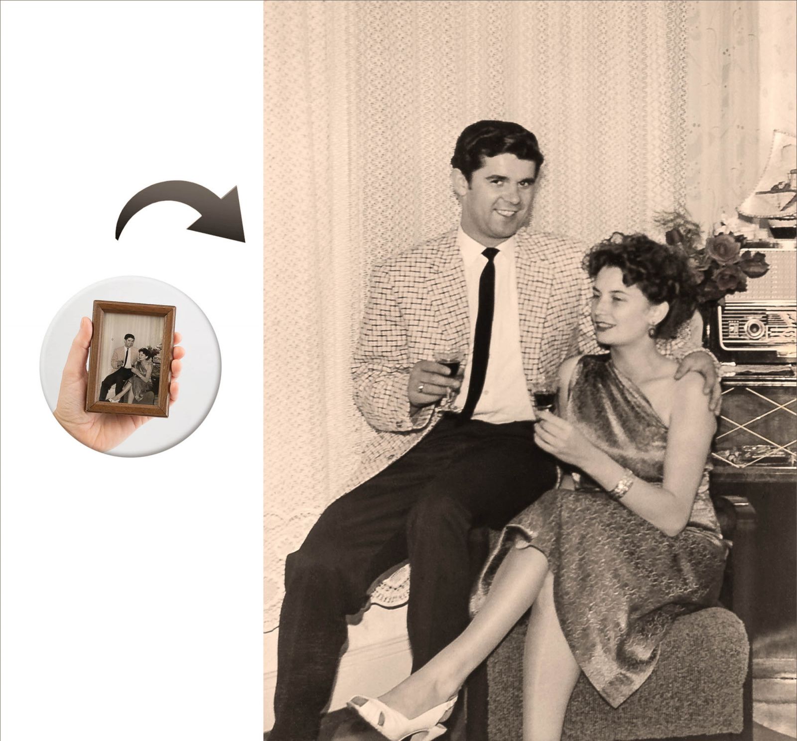 Fotoreproduktion, Reprofoto und Fotorestaurierung von alten, antiken Fotos und Bilder, professionelle Digitalisierung und Vergrößerung